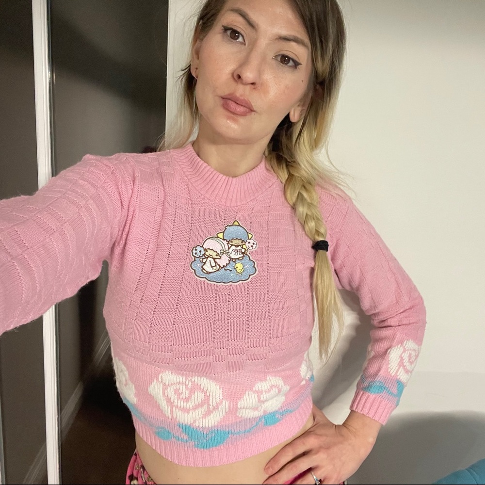 Custom Little Twin Stars Vintage Mock Neck Sweater - Picture 10 of 13